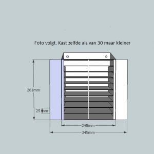 Mobieltjeshotel voor 20 mobieltjes van staal met namen